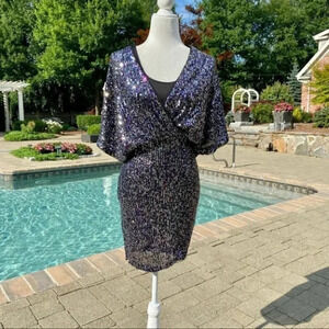 NWT Anthropologie BHLDN Jax Sequin Cocktail Mini Dress Size 2
